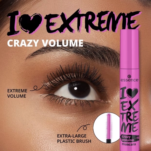 ریمل صورتی اسنس Essence مدل I Love Extreme Crazy Volume