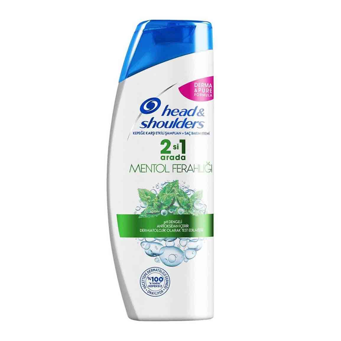 head-shoulders-anti-hair-loss-dandruff-2in1-mint-shampoo شامپو ضدریزش و ضدشوره 2 در 1 نعناع هد اند شولدرز