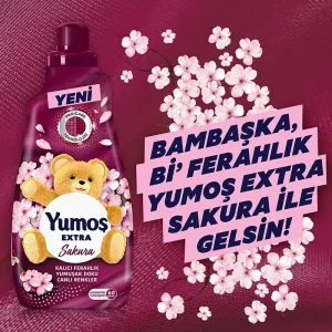 نرم کننده لباس یوموش Yumoş Extra مدل Sakura (شکوفه گیلاس) سرخابی